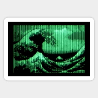 The Great Wave Retro Video Sticker